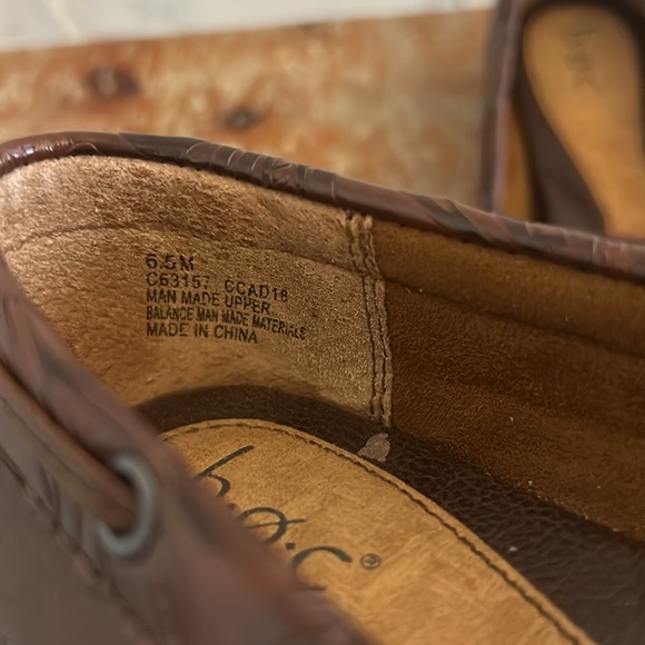 b.o.c Born Women’s Loafers Slip On Brown Textured Floral Cottage Core Size 6.5 - Picture 7 of 10